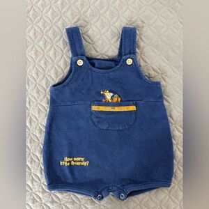 Disney Blue Baby Romper with Tigger Embroidery